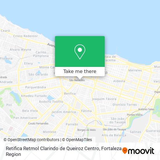 Mapa Retifica Retmol Clarindo de Queiroz Centro