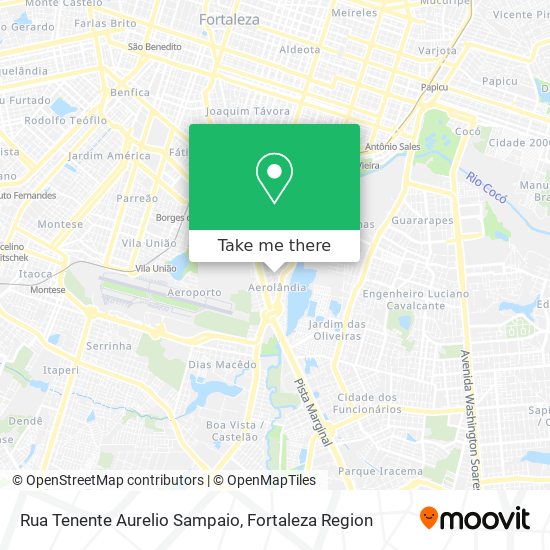 Mapa Rua Tenente Aurelio Sampaio