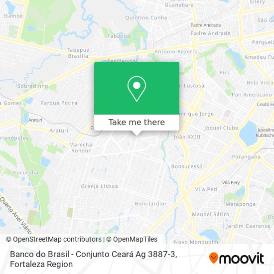 Mapa Banco do Brasil - Conjunto Ceará Ag 3887-3