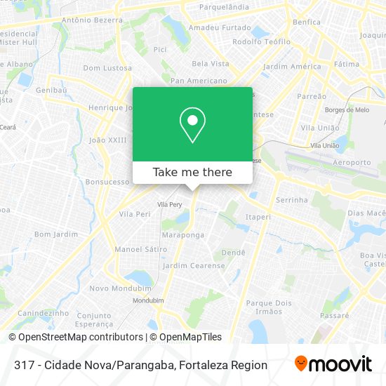 317 - Cidade Nova/Parangaba map