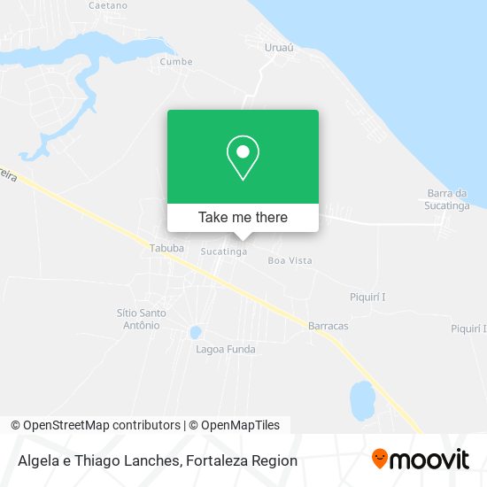 Algela e Thiago Lanches map