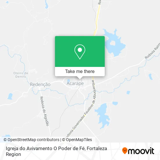 Igreja do Avivamento O Poder de Fé map