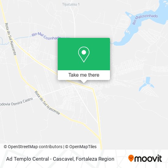 Mapa Ad Templo Central - Cascavel