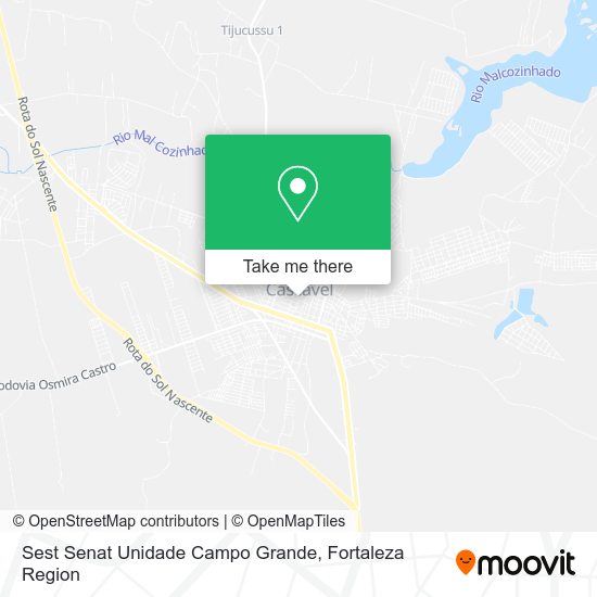 Sest Senat Unidade Campo Grande map