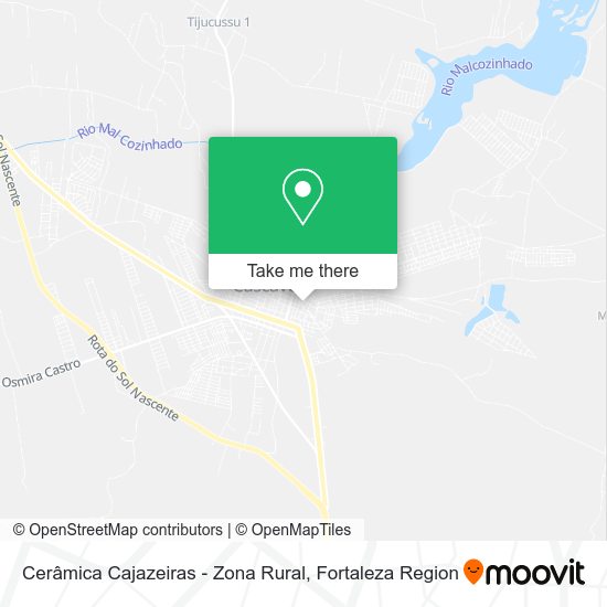 Cerâmica Cajazeiras - Zona Rural map
