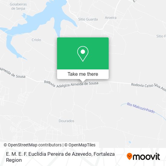 Mapa E. M. E. F. Euclídia Pereira de Azevedo