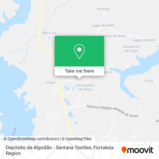 Mapa Depósito de Algodão - Santana Textiles