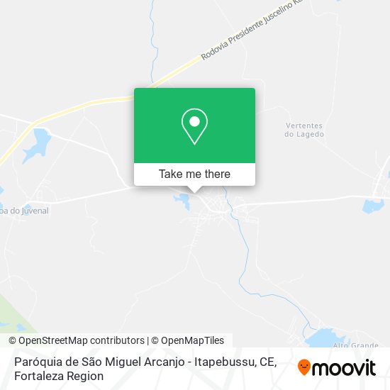 Paróquia de São Miguel Arcanjo - Itapebussu, CE map