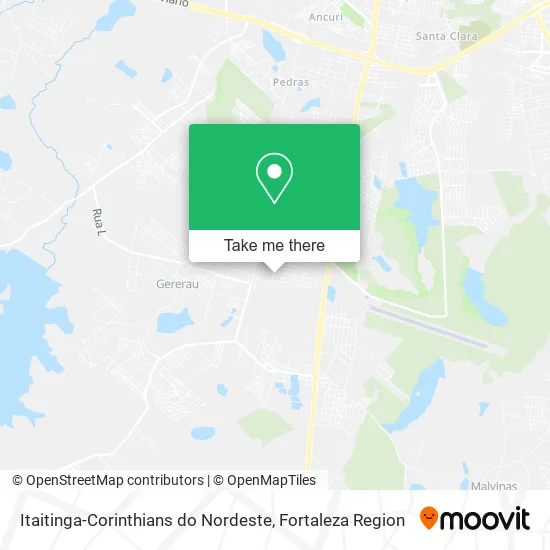 Itaitinga-Corinthians do Nordeste map