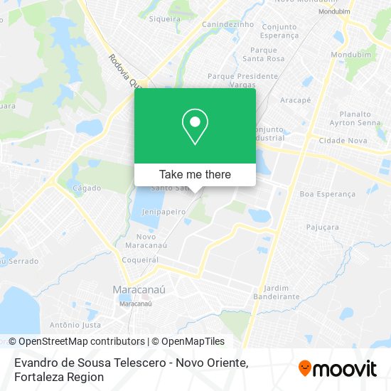 Evandro de Sousa Telescero - Novo Oriente map