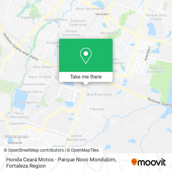 Mapa Honda Ceará Motos - Parque Novo Mondubim