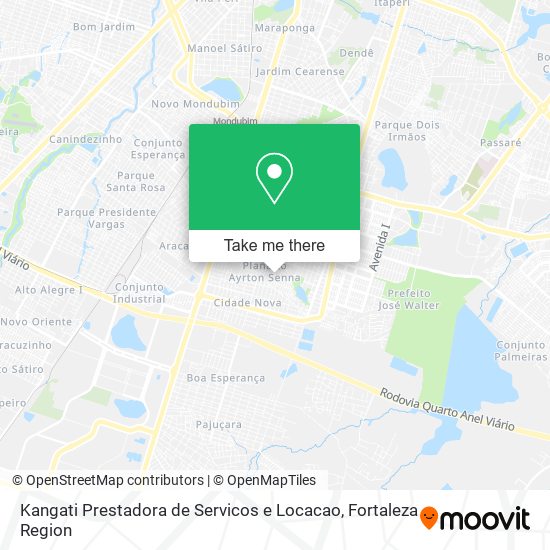 Kangati Prestadora de Servicos e Locacao map