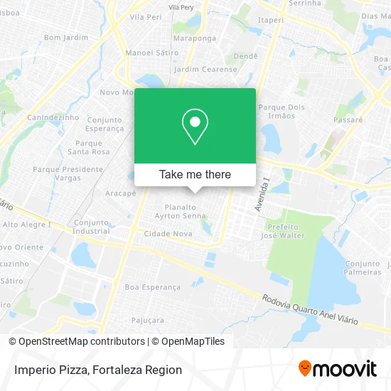 Imperio Pizza map
