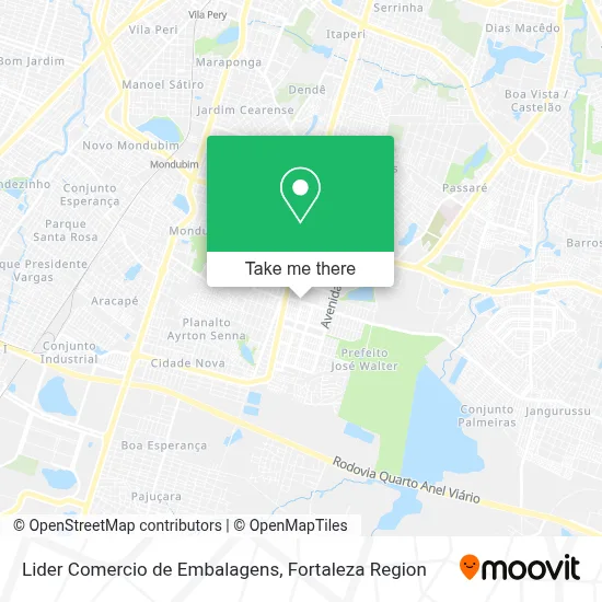 Lider Comercio de Embalagens map