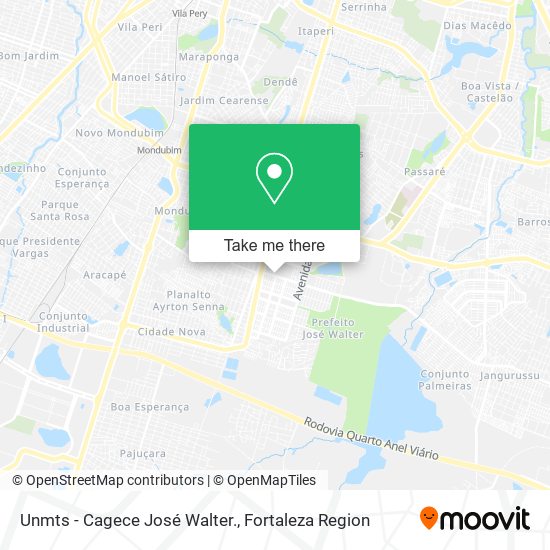 Unmts - Cagece José Walter. map