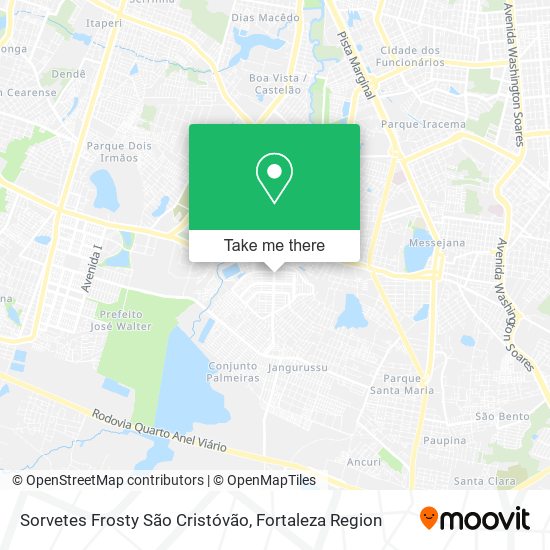 Sorvetes Frosty São Cristóvão map