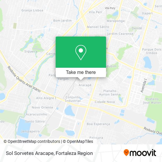 Sol Sorvetes Aracape map