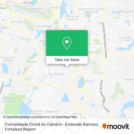 Mapa Comunidade Cristã do Calvário - Extensão Barroso