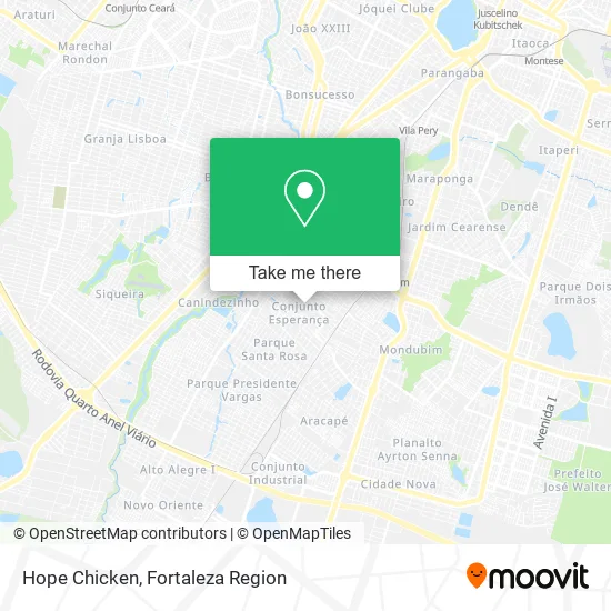 Hope Chicken map