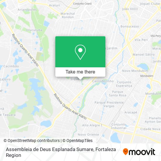 Mapa Assembleia de Deus Esplanada Sumare