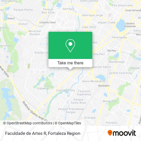 Faculdade de Artes R map