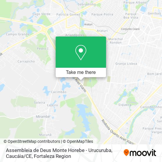 Assembleia de Deus Monte Horebe - Urucuruba, Caucáia / CE map