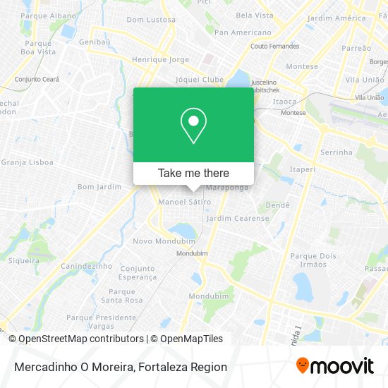 Mapa Mercadinho O Moreira