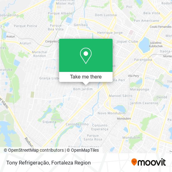 Tony Refrigeração map