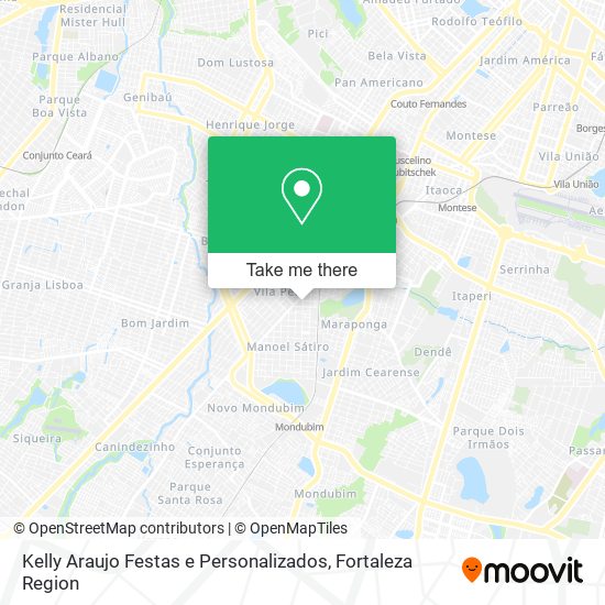 Mapa Kelly Araujo Festas e Personalizados