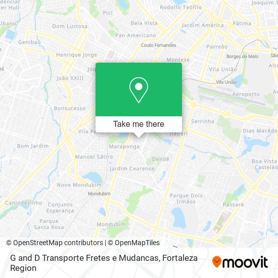 Mapa G and D Transporte Fretes e Mudancas