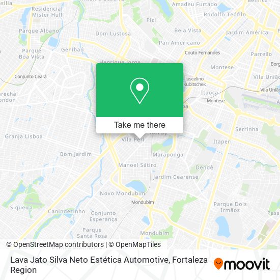 Lava Jato Silva Neto Estética Automotive map