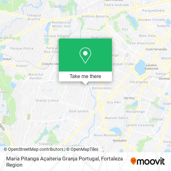 Maria Pitanga Açaiteria Granja Portugal map