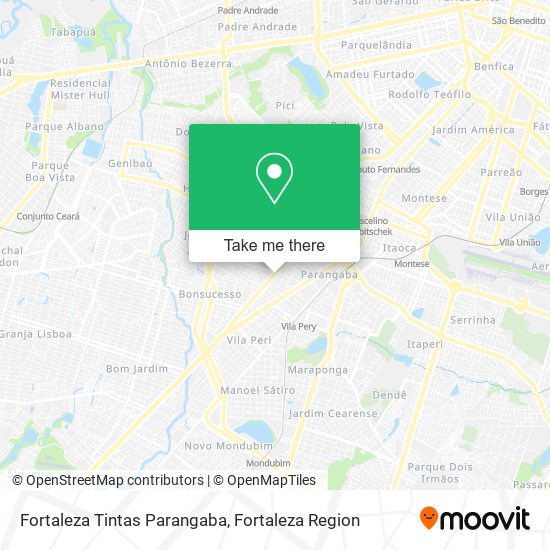 Mapa Fortaleza Tintas Parangaba