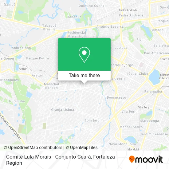 Comitê Lula Morais - Conjunto Ceará map