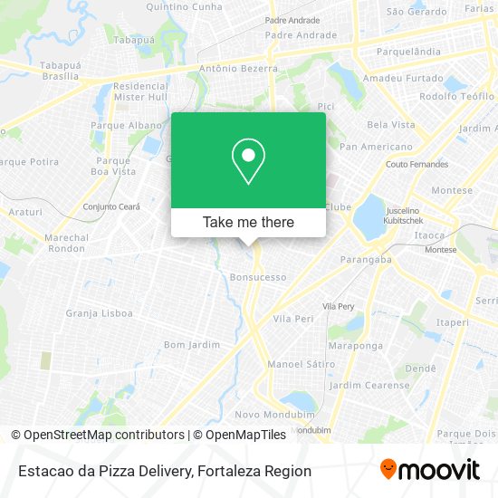 Mapa Estacao da Pizza Delivery