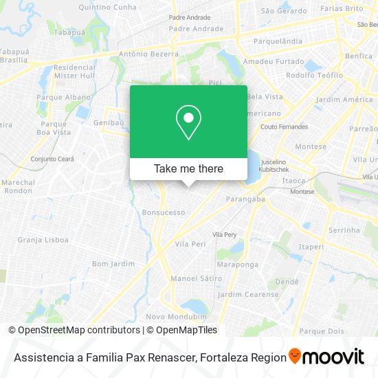 Mapa Assistencia a Familia Pax Renascer