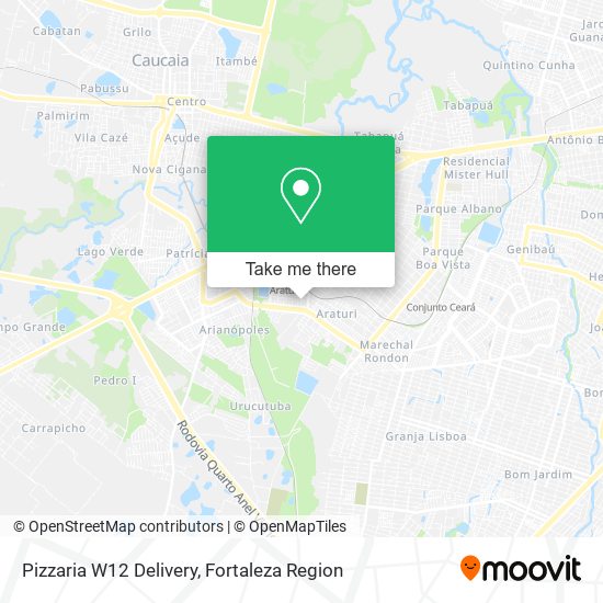 Pizzaria W12 Delivery map