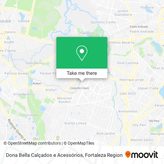 Dona Bella Calçados e Acessórios map