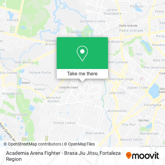 Mapa Academia Arena Fighter - Brasa Jiu Jitsu