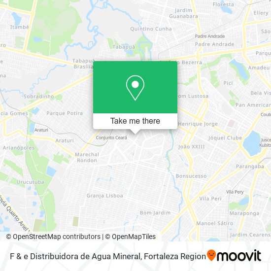 Mapa F & e Distribuidora de Agua Mineral