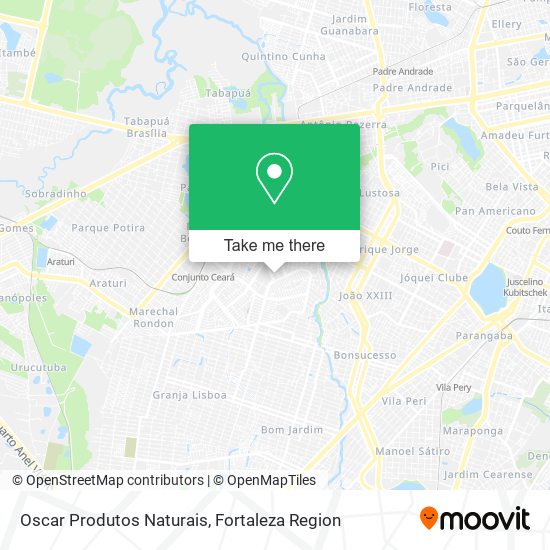 Oscar Produtos Naturais map