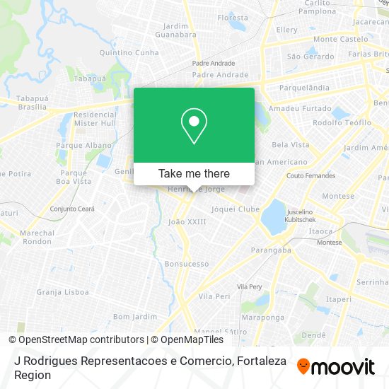 J Rodrigues Representacoes e Comercio map