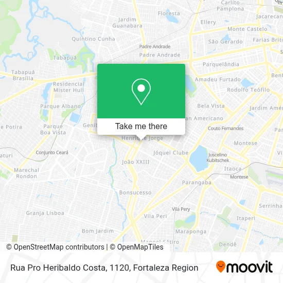 Rua Pro Heribaldo Costa, 1120 map