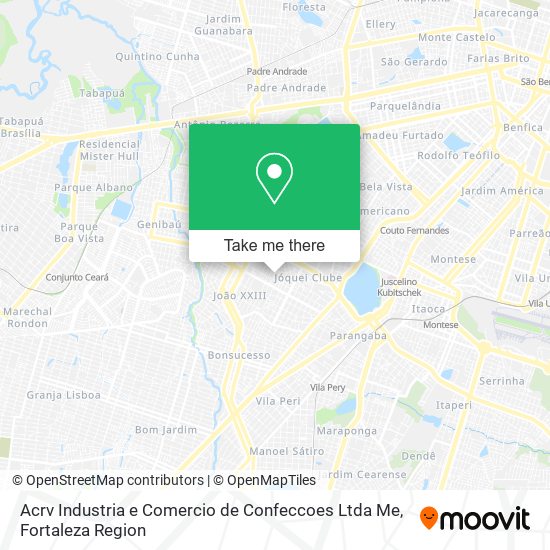 Acrv Industria e Comercio de Confeccoes Ltda Me map