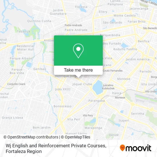 Wj English and Reinforcement Private Courses map