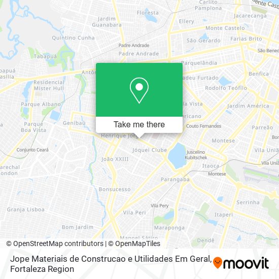 Jope Materiais de Construcao e Utilidades Em Geral map