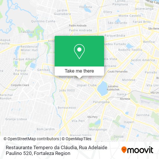 Restaurante Tempero da Cláudia, Rua Adelaide Paulino 520 map
