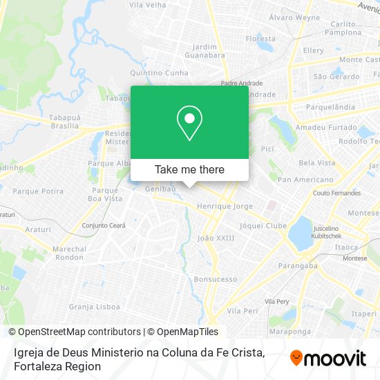 Igreja de Deus Ministerio na Coluna da Fe Crista map