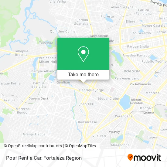 Posf Rent a Car map