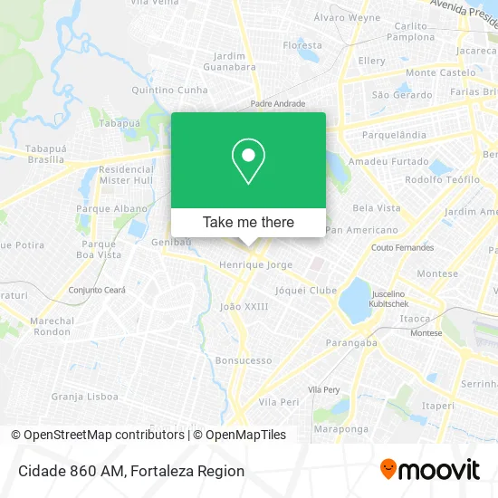 Cidade 860 AM map